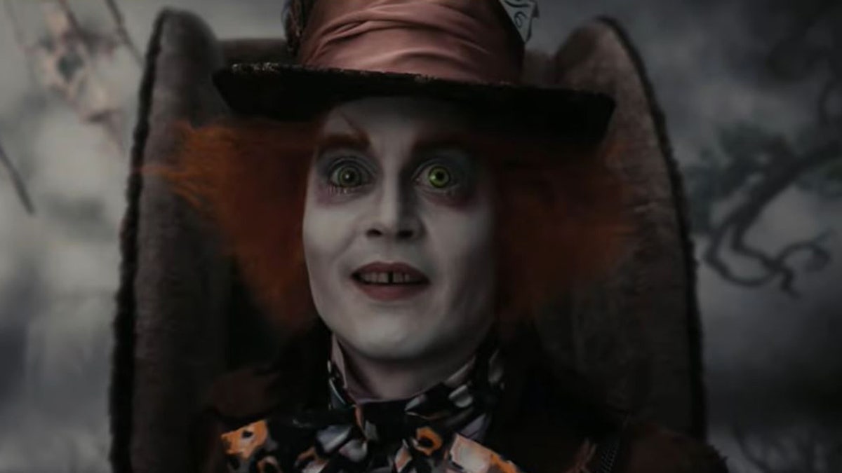 Johnny Depp as the Mad Hatter in Alice in Wonderland