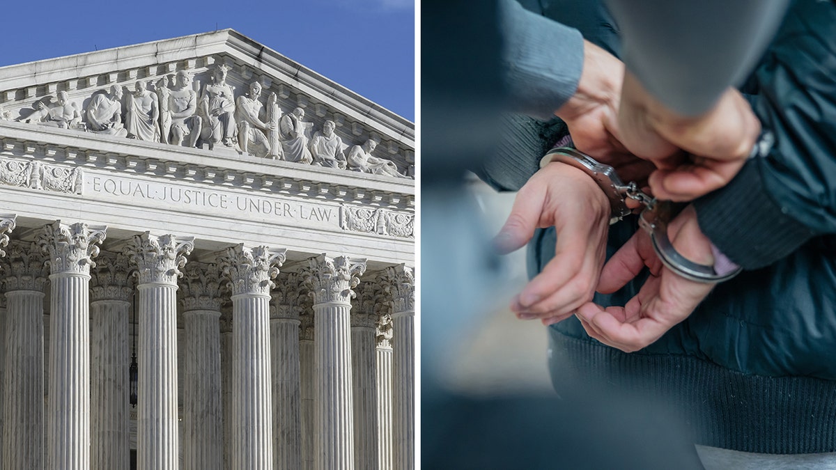 supreme court and image of an arrest