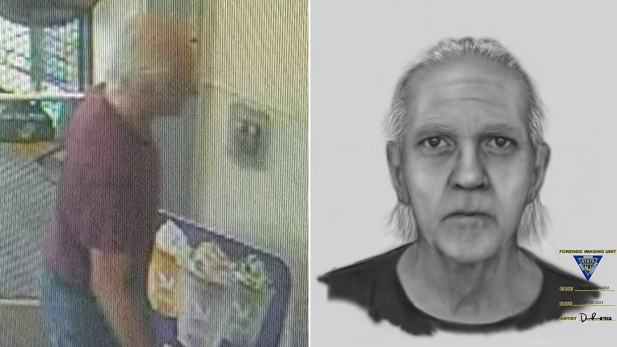 suspect walking and suspect sketch