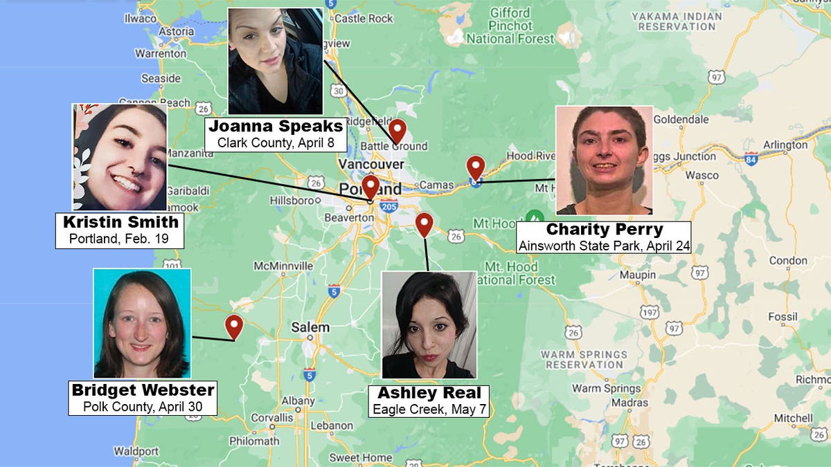 Serial Killer Fears In 2023 Sparked By Clusters Of Missing Persons   Oregon Serial Killer Map V3 