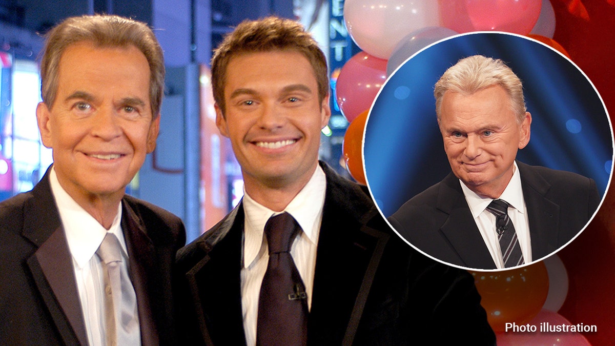 Ryan Seacrest and Dick Clark host annual New Years Eve show, Pat Sajak spins Wheel of Fortune wheel