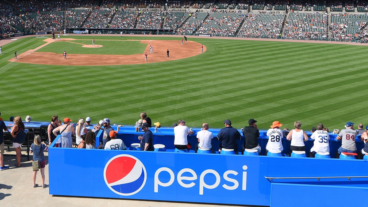 Pepsi logo at Comerica park