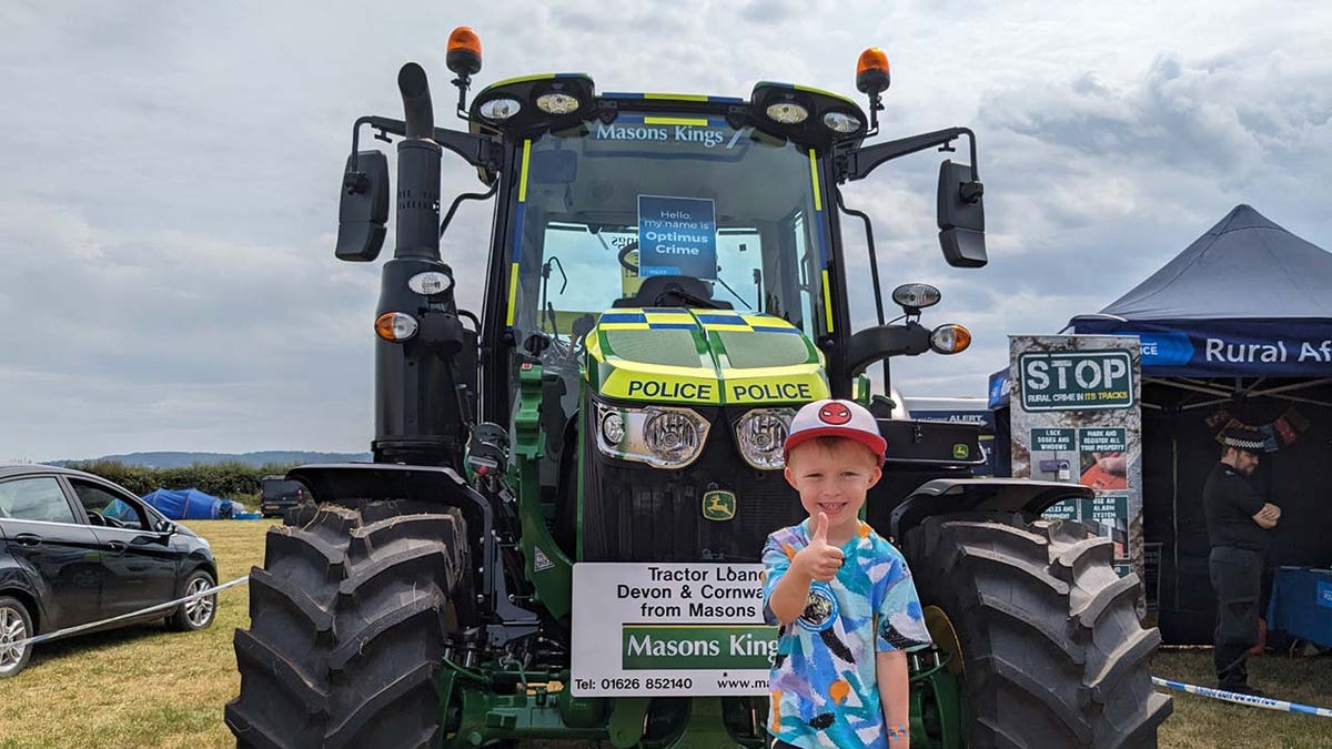 Optimus Crime tractor inamed by 4-year-old in England