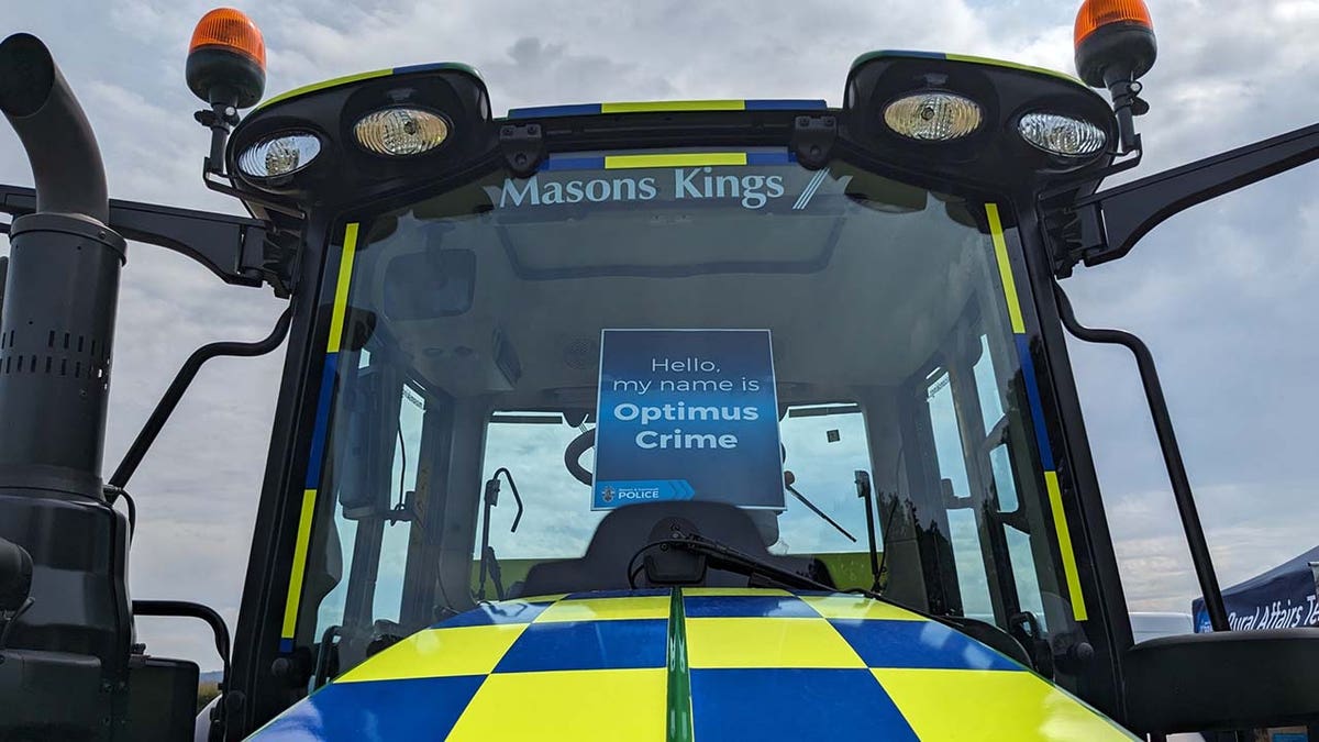Tractor in England named Optimus Crime by little boy