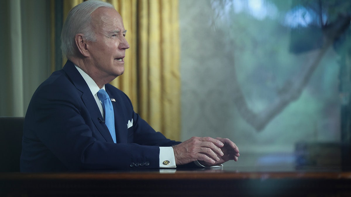 President Biden delivers a televised address from the Oval Office