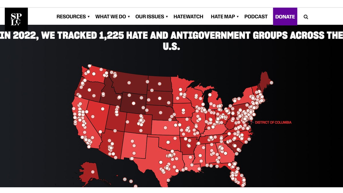 a photo of SLPC's hate map