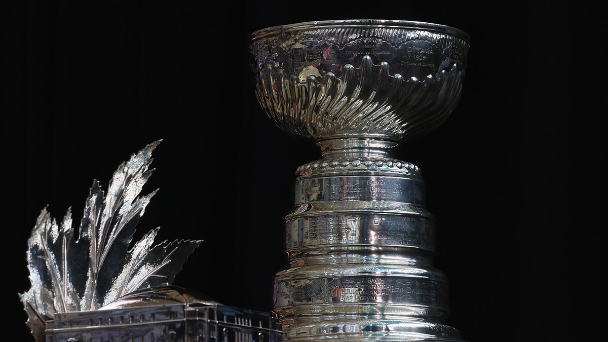 The Stanley Cup trophy on display