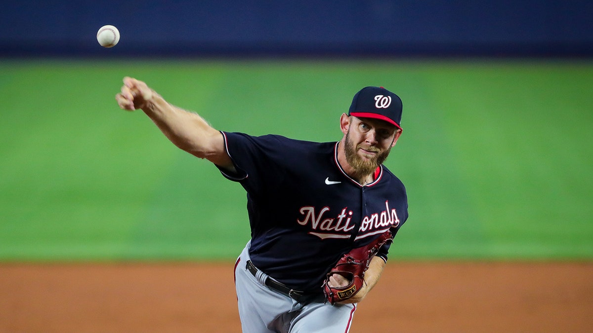 Strasburg gets a win and 14 strikeouts in debut