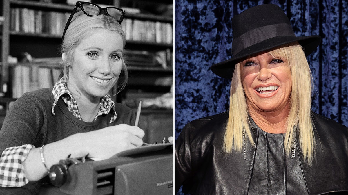 Suzanne Somers then and now split
