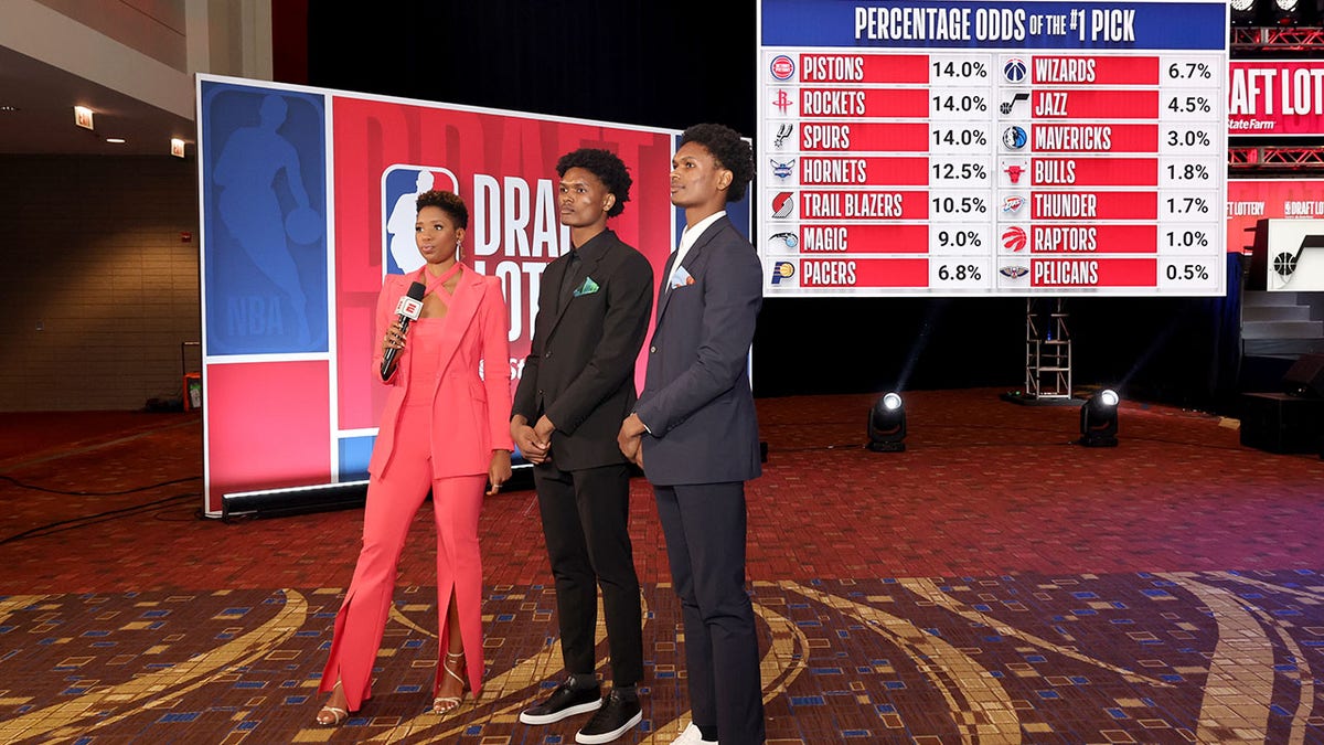 The Thompson Twins joke about who's going first in the 2023 NBA Draft 