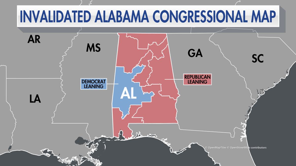 invalidated alabama congressional map