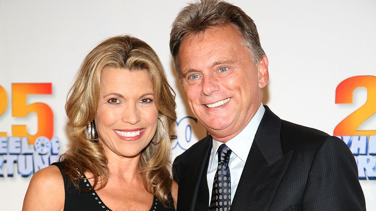 Vanna White and Pat Sajak attend 25th anniversary celebrations for wheel of fortune