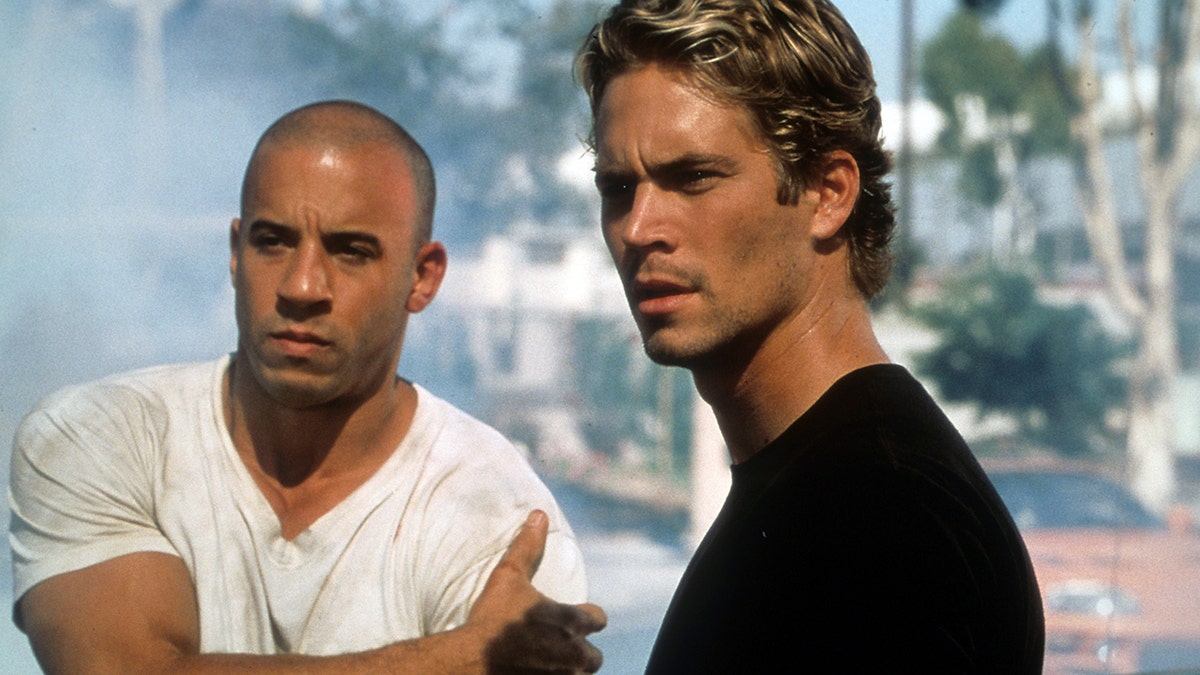 Vin Diesel and Paul Walker in "The Fast and the Furious"