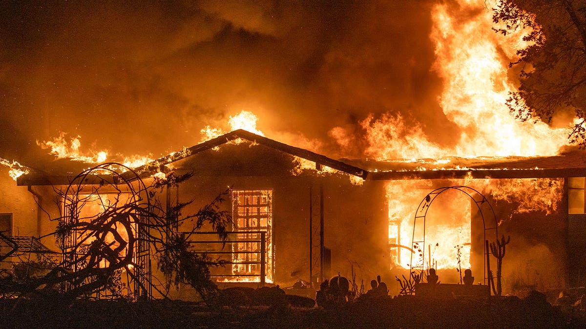 house on fire in CA