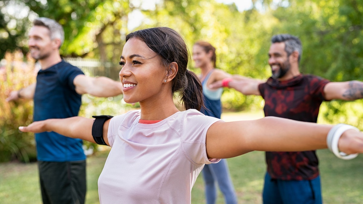 Yoga at the park