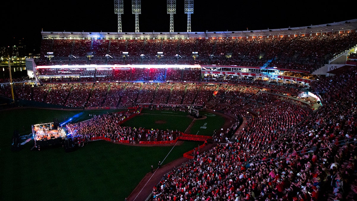 Zac Brown Band packed the ball park for a benefit concert on Lou Gehrig's Day