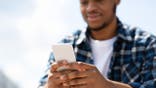 Man using his cell phone