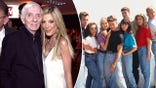 Aaron Spelling with Tori Spelling split with photo of "90210" cast