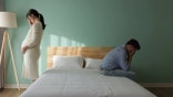 pregnant wife upset with husband