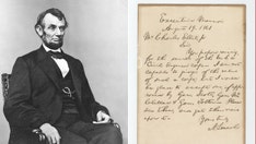 Surprise letter written by Abraham Lincoln during Civil War is recovered for first time, up for sale