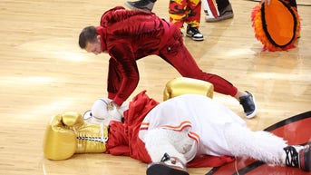 Conor McGregor gets booed during halftime of NBA Finals in Miami, knocks out Heat mascot