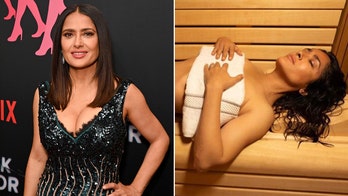 Salma Hayek sweats 'out the stress' in steamy sauna photos for World Wellbeing Week