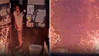 Irate man uses blowtorch to set gas station on fire while clerk trapped inside: video