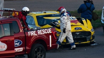Ryan Blaney crashes hard into wall at Nashville Superspeedway