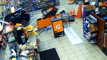 Florida man crashed car into convenience store at high speed, pinning pedestrian: video