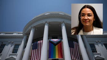 AOC, Jayapal walk away from question about topless trans activists at White House