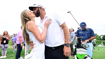 Paulina Gretzky shows off golf swing playing alongside husband Dustin Johnson, legendary father