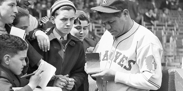 Babe Ruth with Braves