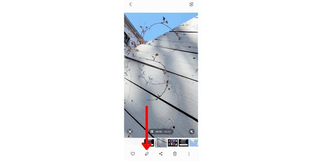 Screenshot of the video screen in iPhone.