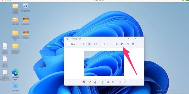 Screenshot of the Snipping Tool window.