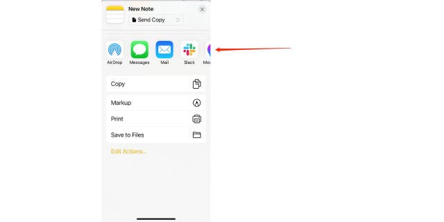 Bir iPhone'daki Notes uygulamasının ekran görüntüsü.