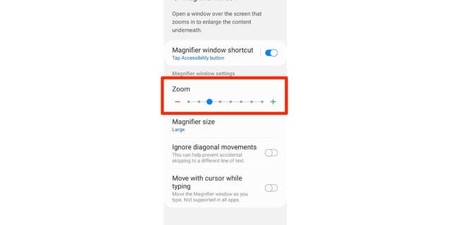 Steps to get to the Magnifier Camera App