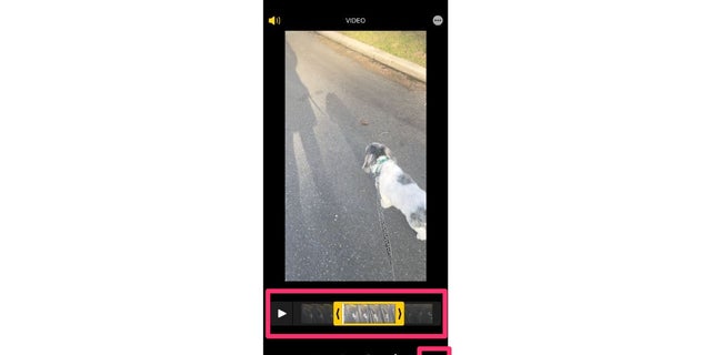 Bittiğinde bir video düzenleyicinin ekran görüntüsü