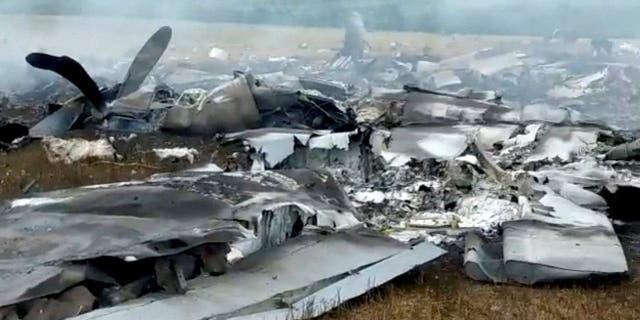 downed Russian military plane IL-22M