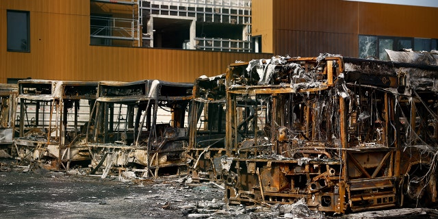 Burned buses