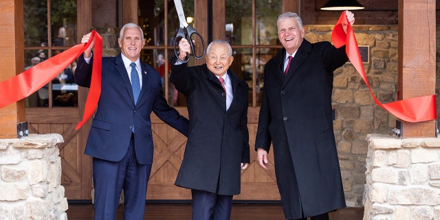 Mike Pence, Dr. Billy Kim, and Rev. Franklin Graham