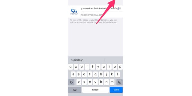 Web sitesinden Ana ekrana