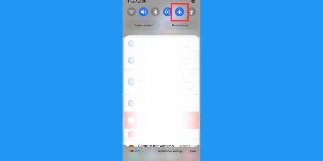 Airplane mode on Android Phones