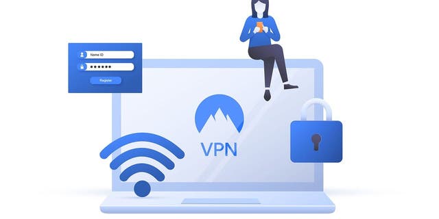 Picture shows an image of a VPN graphic