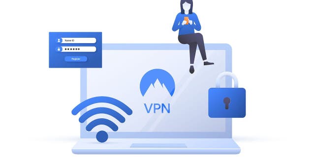 Picture shows an image of a VPN graphic