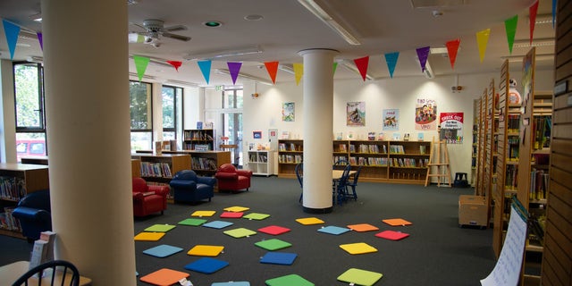 Read with pride library decorations