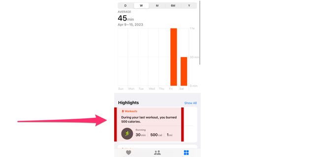 Egzersiz için Apple Watch kısayolu