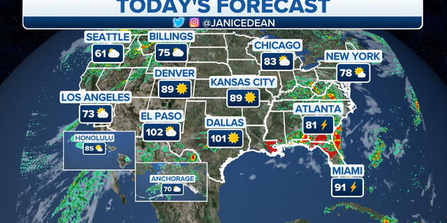 National weather forecast June 19