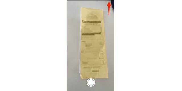 Bir iPhone'daki kamera ekranının ekran görüntüsü.