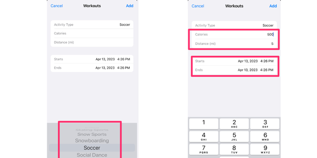 Apple Watch workouts schedules