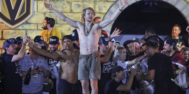 Wiliam Karlsson leads the celebrations